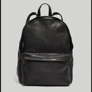 Madewell Lorimer Black Leather Backpack